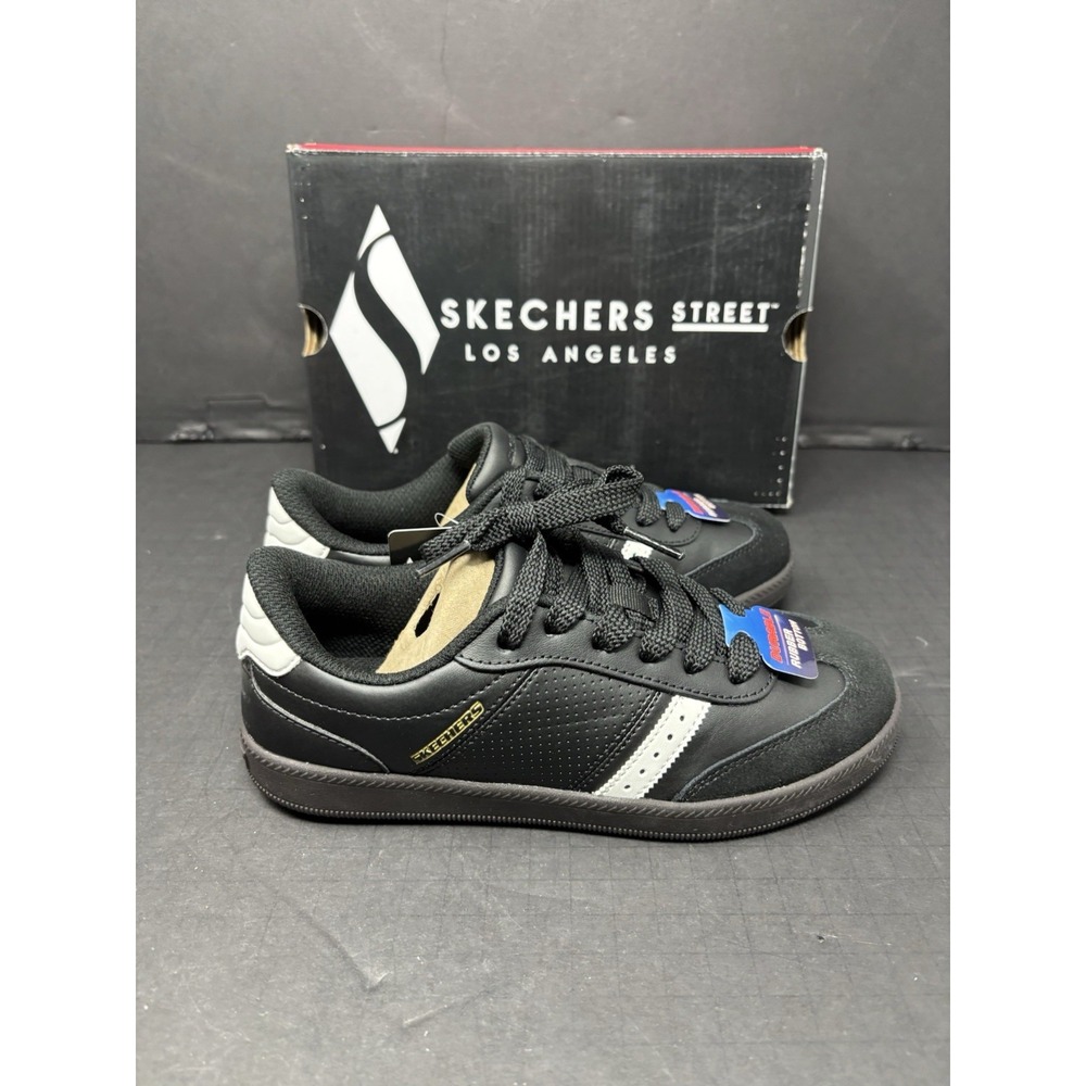 Skechers Los Angeles Zinger Street Black & White Sneaker 405730L, Youth Kids 2 - Picture 3 of 6